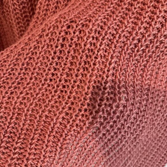 J. Crew Relaxed Fit Open Knit Sweater 100% Linen Beach Sweater Large 1926 - Picture 5 of 10